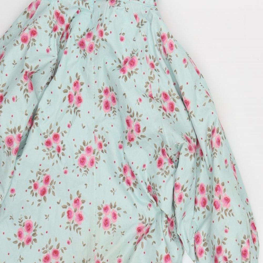 JoJo Maman Bébé Girls Multicoloured Floral  Quilted Snowsuit Size 2-3 Years  Zip