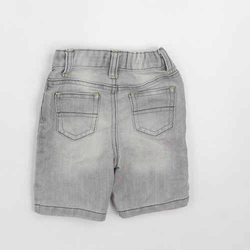 Denim Co Boys Grey  Cotton Cropped Jeans Size 6-9 Months  Button