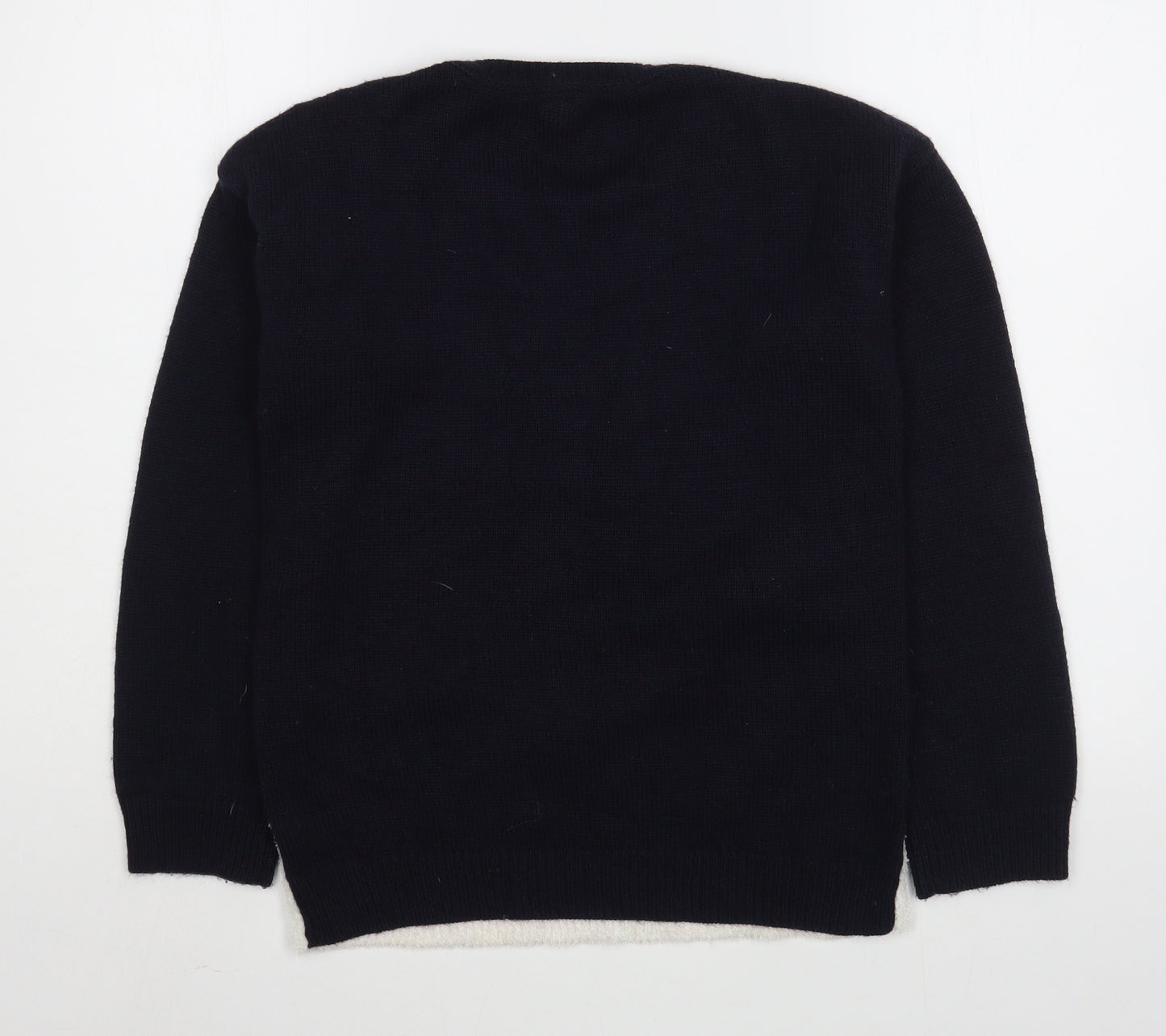 TU Girls Blue Round Neck  Acrylic Pullover Jumper Size 13 Years  Pullover - Christmas