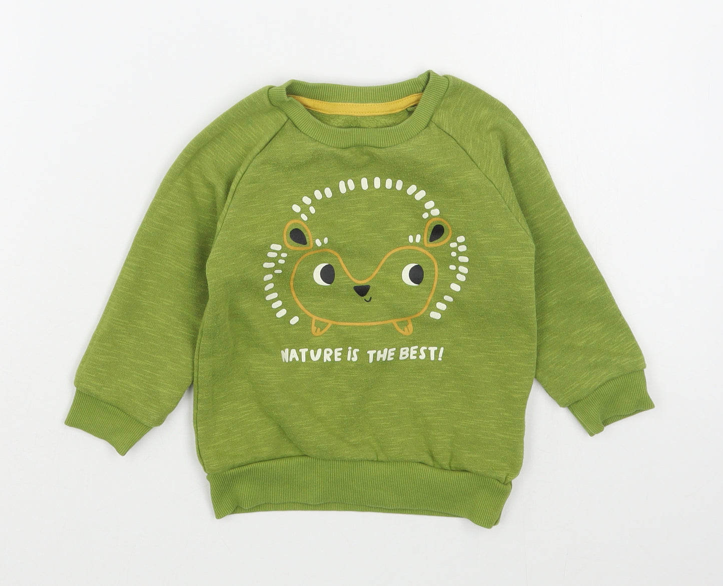Primark Baby Green  Cotton Pullover Jumper Size 12-18 Months  Pullover