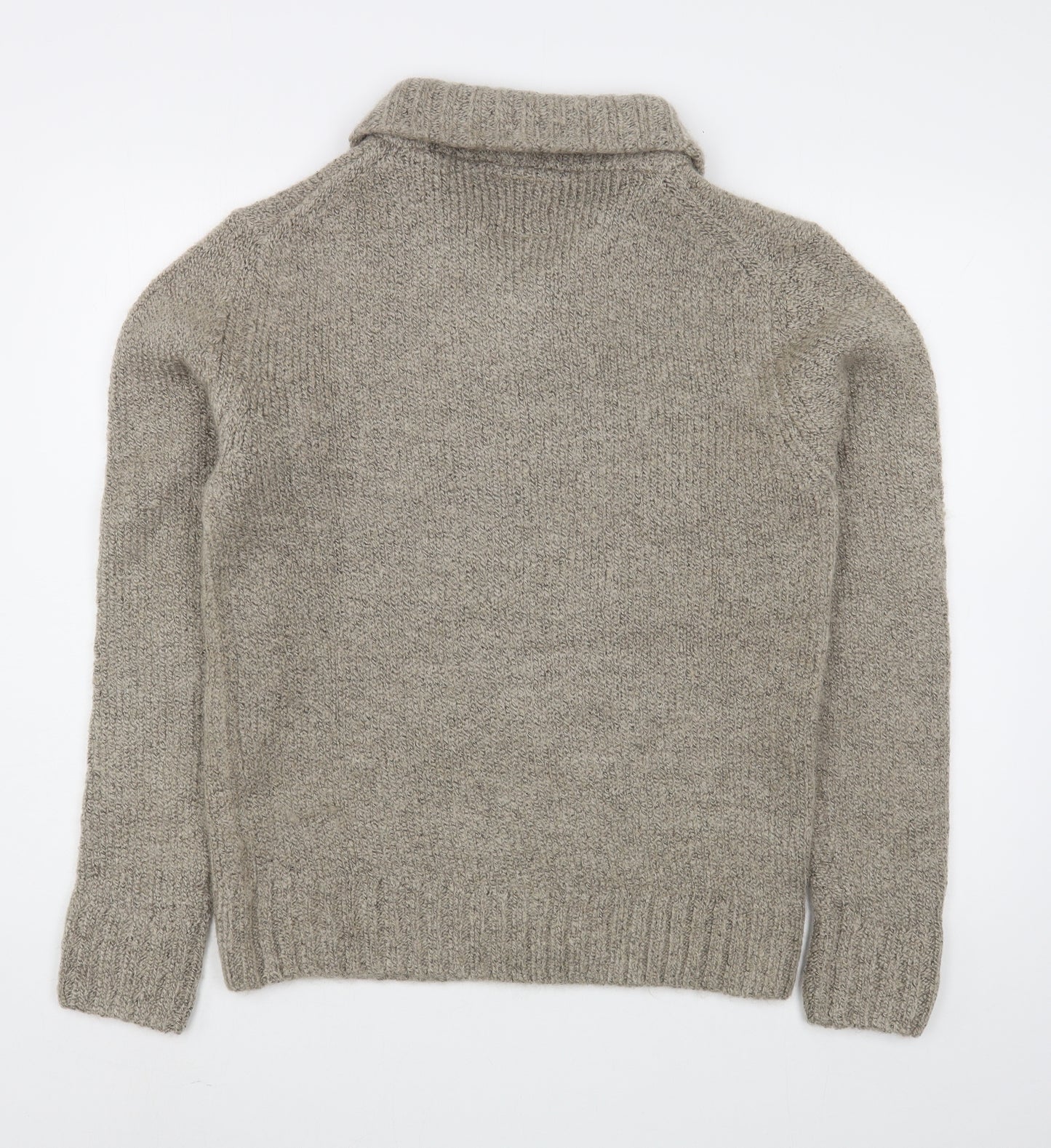 Primark Mens Brown Collared  Acrylic Pullover Jumper Size M