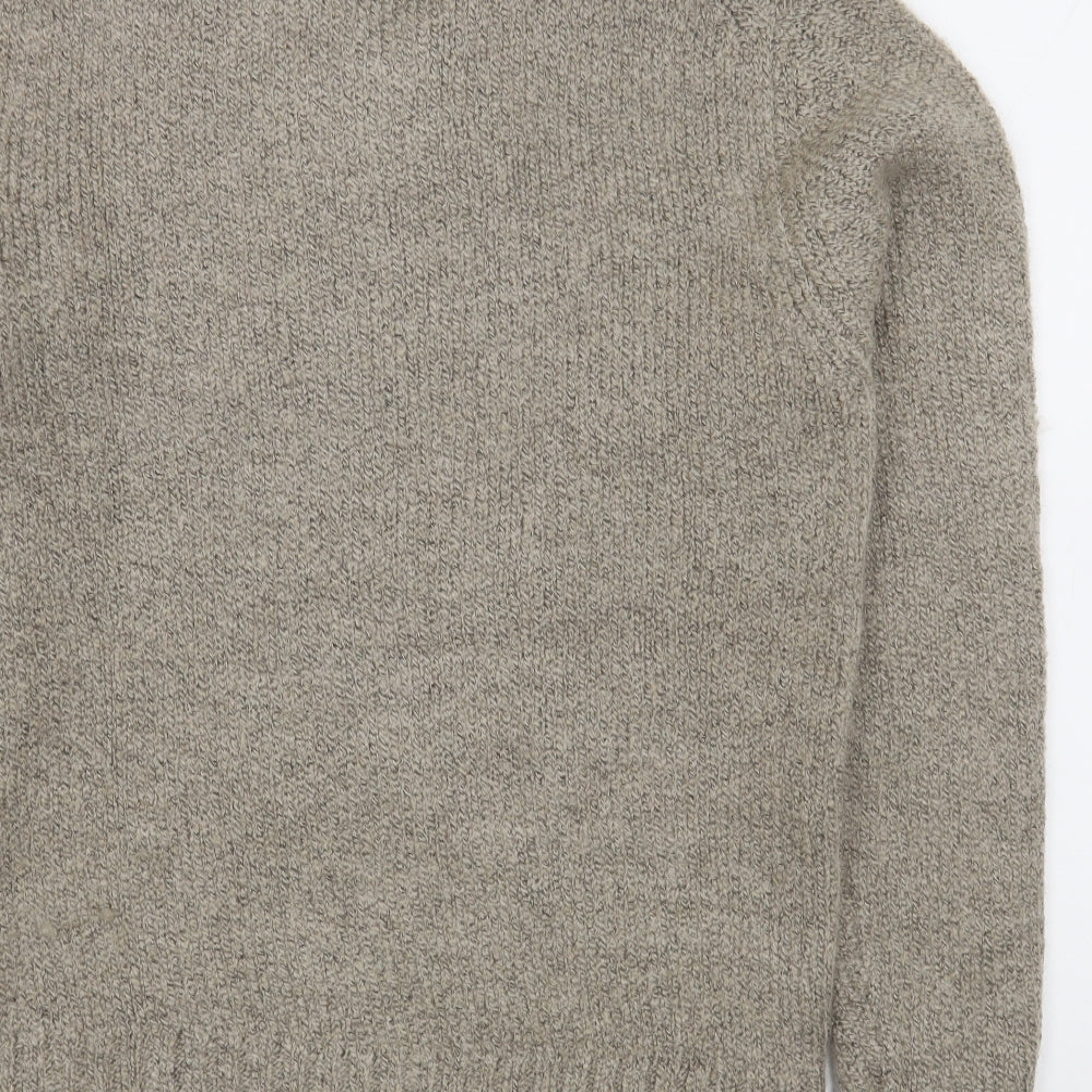 Primark Mens Brown Collared  Acrylic Pullover Jumper Size M