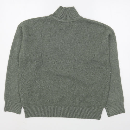 Marks and Spencer Womens Green Roll Neck  Polyester Pullover Jumper Size S
