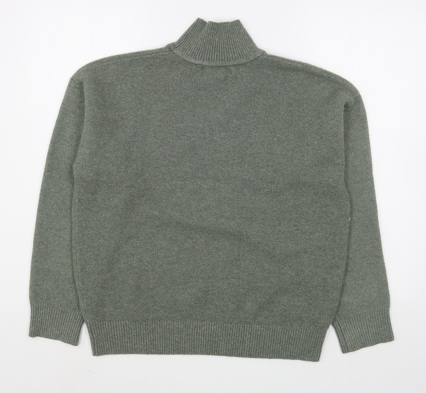Marks and Spencer Womens Green Roll Neck  Polyester Pullover Jumper Size S
