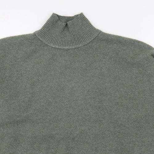 Marks and Spencer Womens Green Roll Neck  Polyester Pullover Jumper Size S