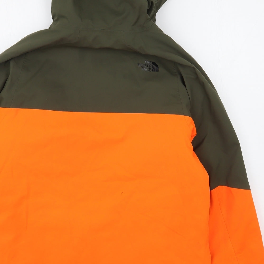 The North Face Boys Orange   Ski Jacket Coat Size 14-15 Years  Zip