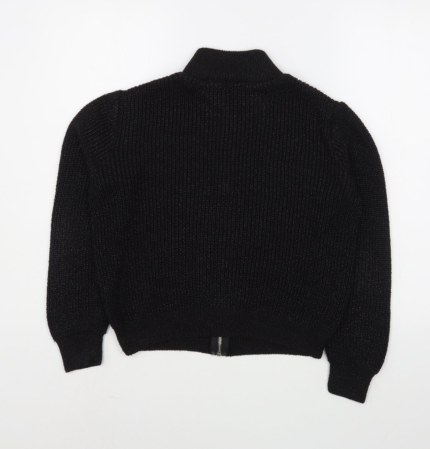Atmosphere Womens Black High Neck  Acrylic Full Zip Jumper Size 12