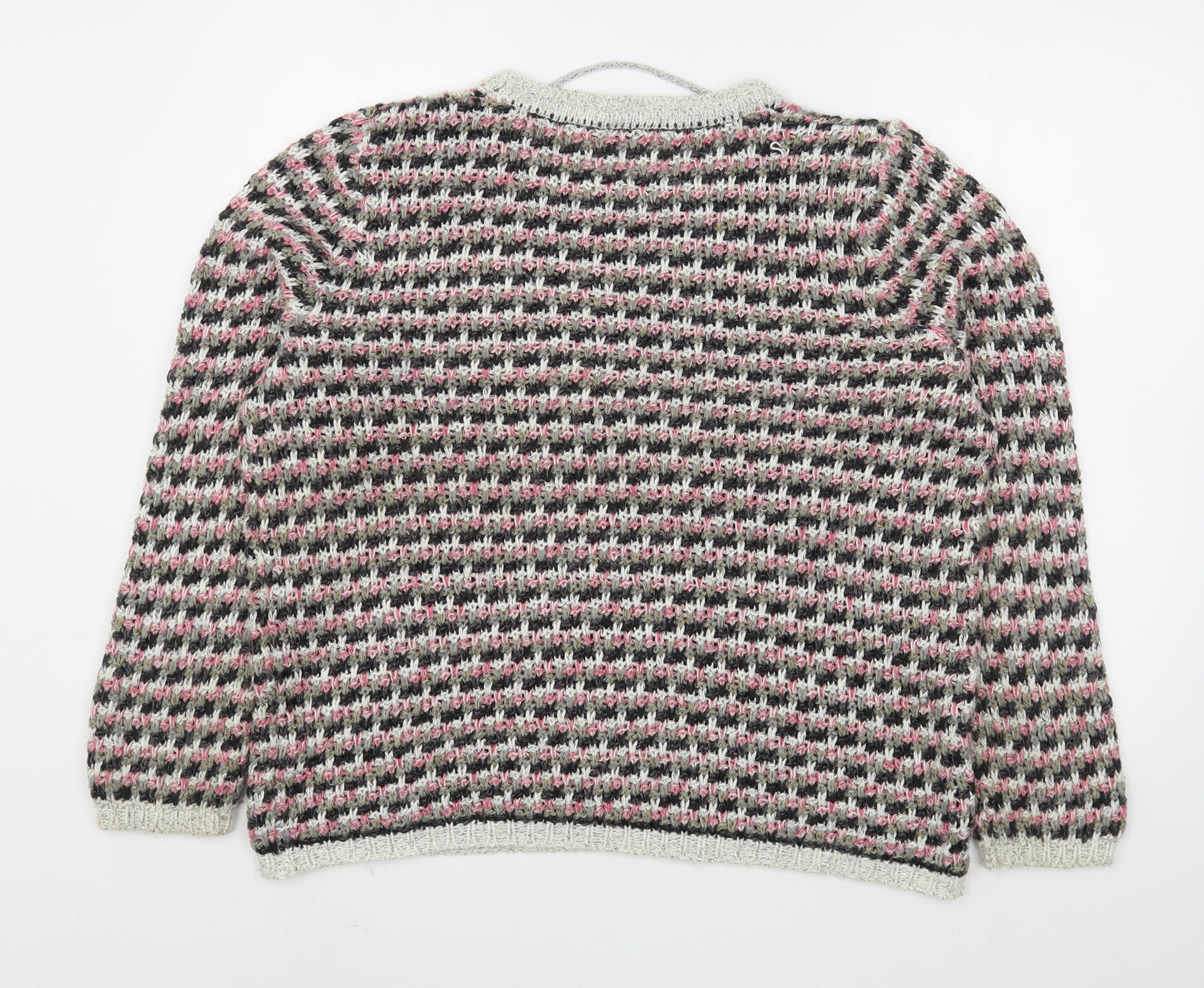 Damart Womens Multicoloured Round Neck  Acrylic Pullover Jumper Size L