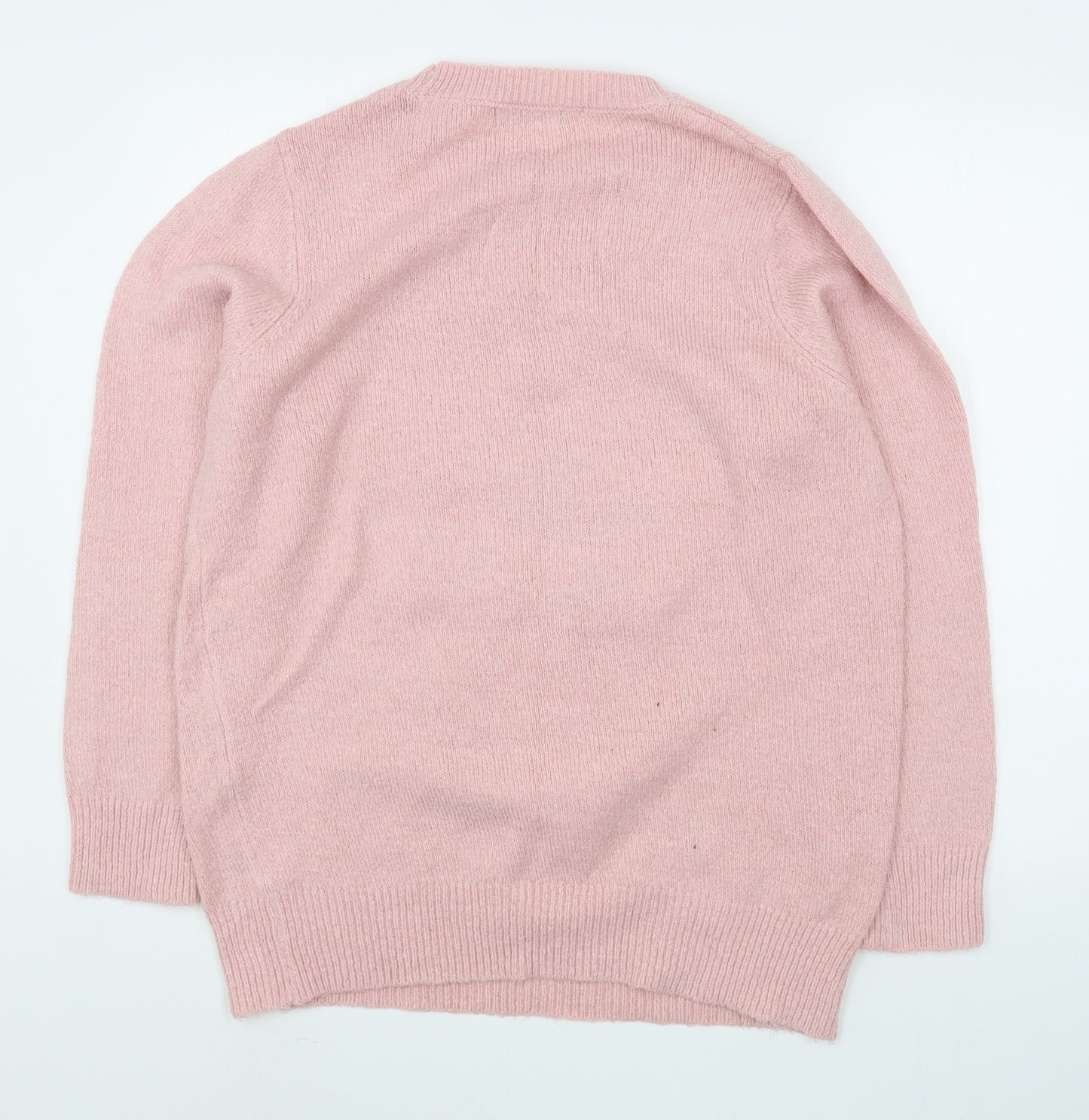 F&F Womens Pink Round Neck  Acrylic Pullover Jumper Size 16   - Christmas