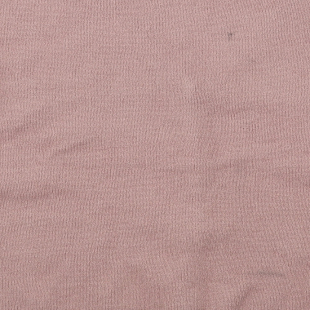 NEXT Womens Pink V-Neck  Acrylic Cardigan Jumper Size XL