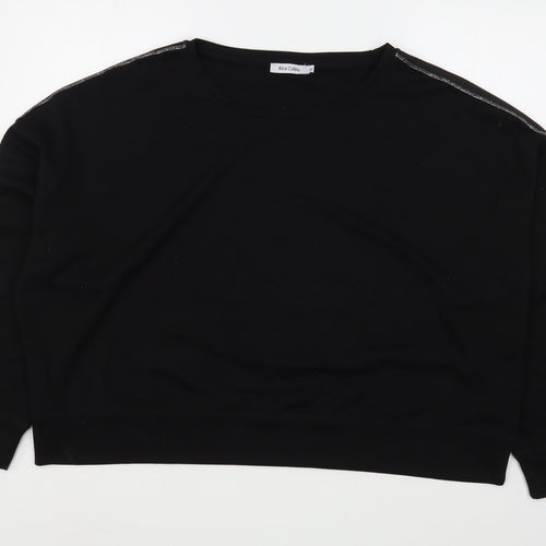 Alice Collins Womens Black  Polyester Pullover Sweatshirt Size 20  Pullover