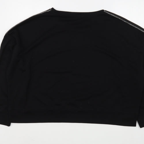 Alice Collins Womens Black  Polyester Pullover Sweatshirt Size 20  Pullover