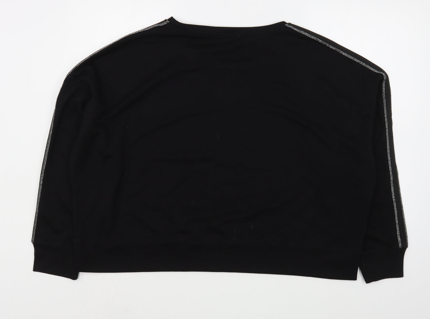Alice Collins Womens Black  Polyester Pullover Sweatshirt Size 20  Pullover