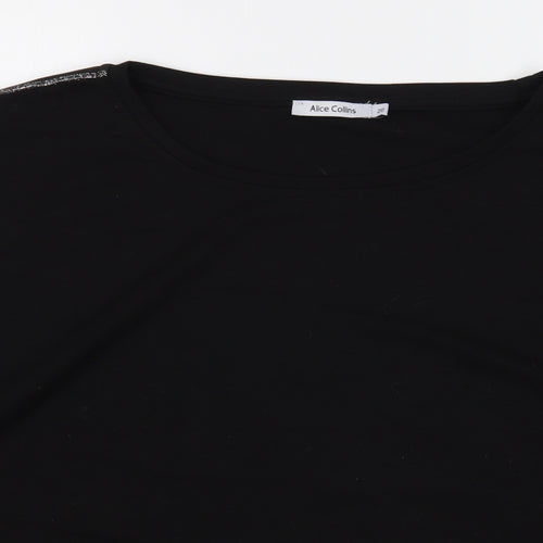 Alice Collins Womens Black  Polyester Pullover Sweatshirt Size 20  Pullover