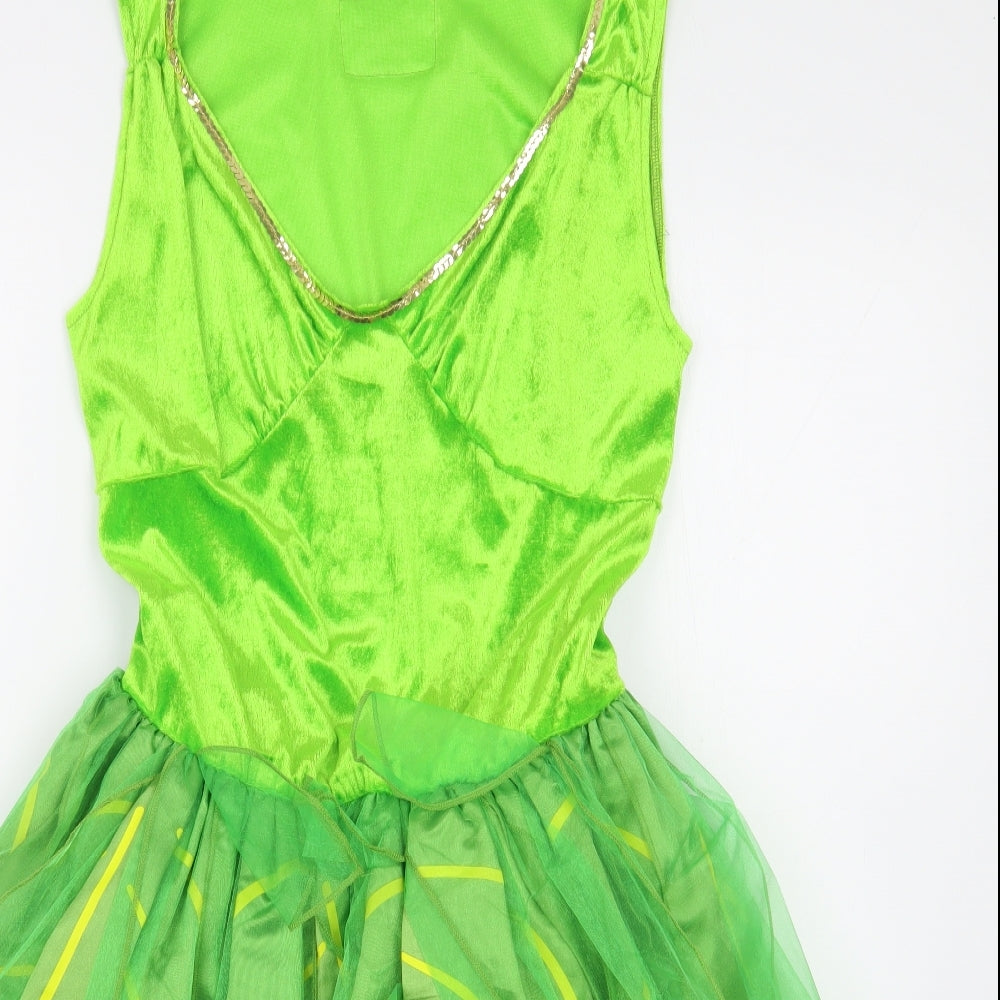 Rubies Costume Co Womens Green  Polyester Fit & Flare  Size 12  Scoop Neck Pullover