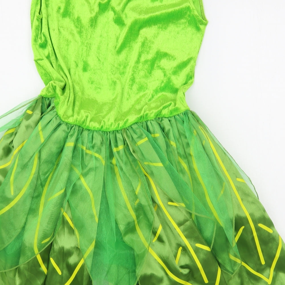 Rubies Costume Co Womens Green  Polyester Fit & Flare  Size 12  Scoop Neck Pullover