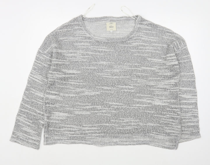 New Look Womens Grey Boat Neck  Polyester Pullover Jumper Size 18