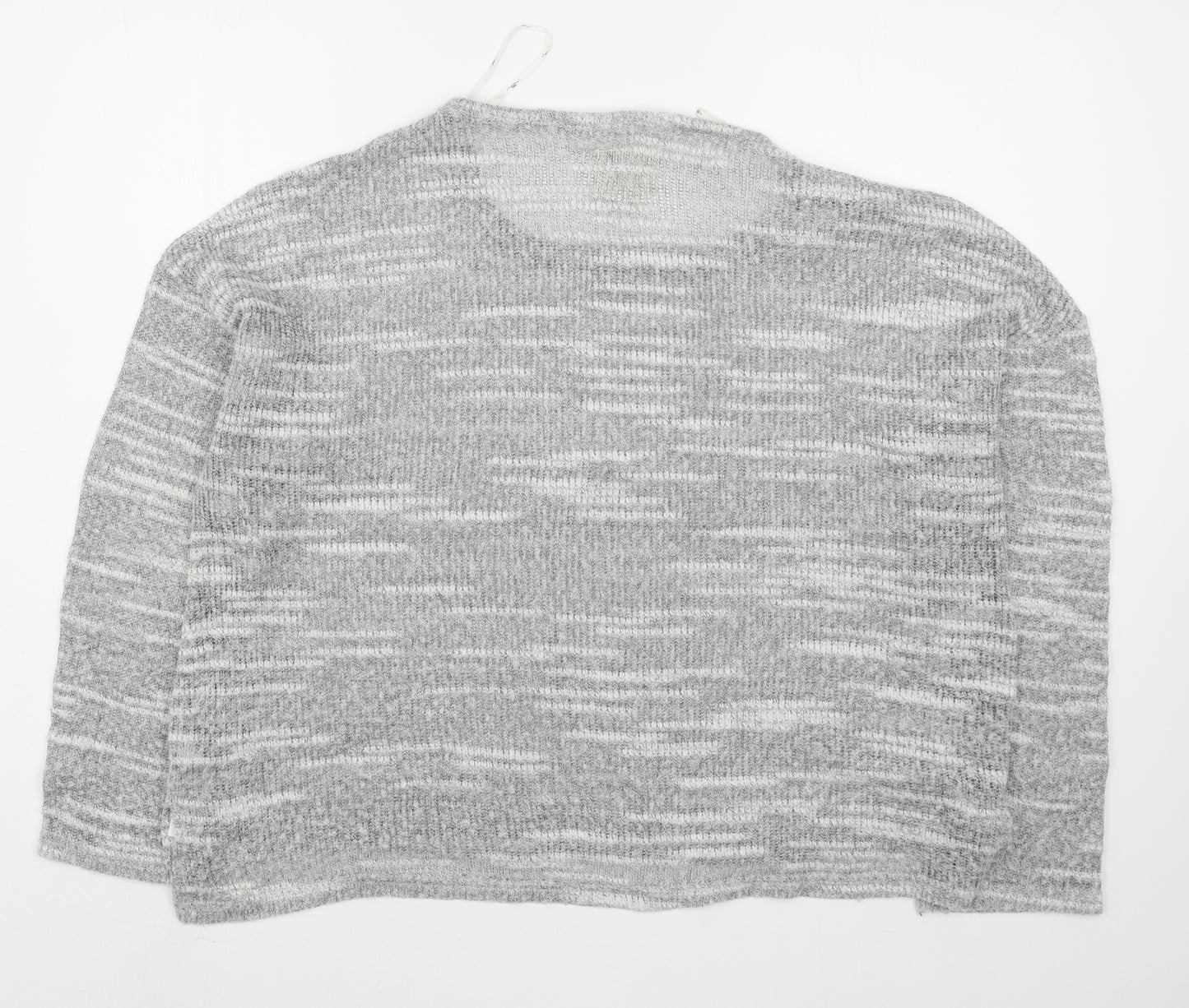 New Look Womens Grey Boat Neck  Polyester Pullover Jumper Size 18