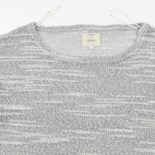 New Look Womens Grey Boat Neck  Polyester Pullover Jumper Size 18