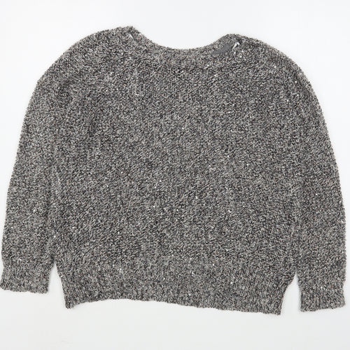Dorothy Perkins Womens Grey Boat Neck  Polyester Pullover Jumper Size 8