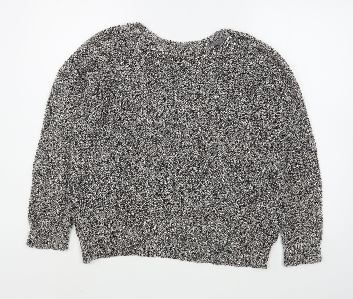 Dorothy Perkins Womens Grey Boat Neck  Polyester Pullover Jumper Size 8