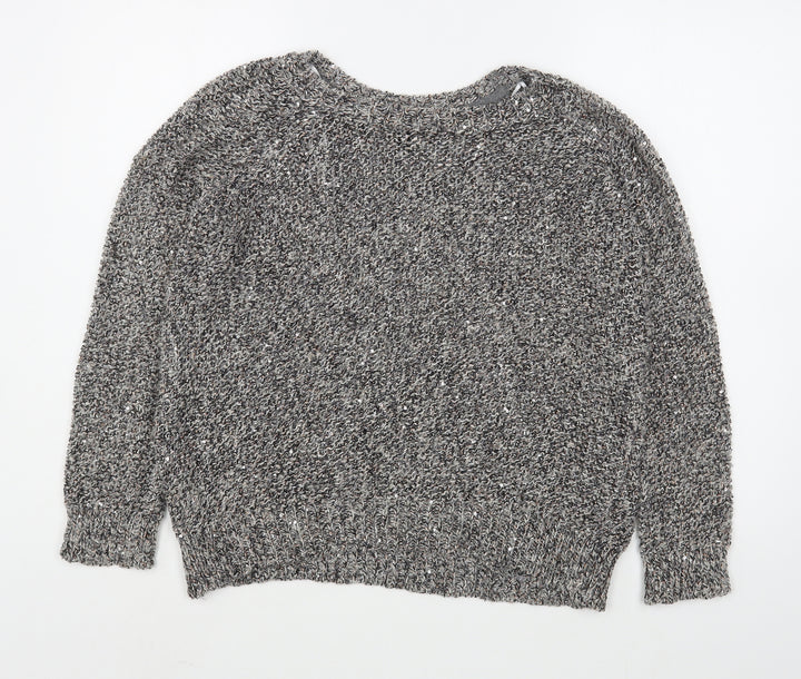 Dorothy Perkins Womens Grey Boat Neck  Polyester Pullover Jumper Size 8