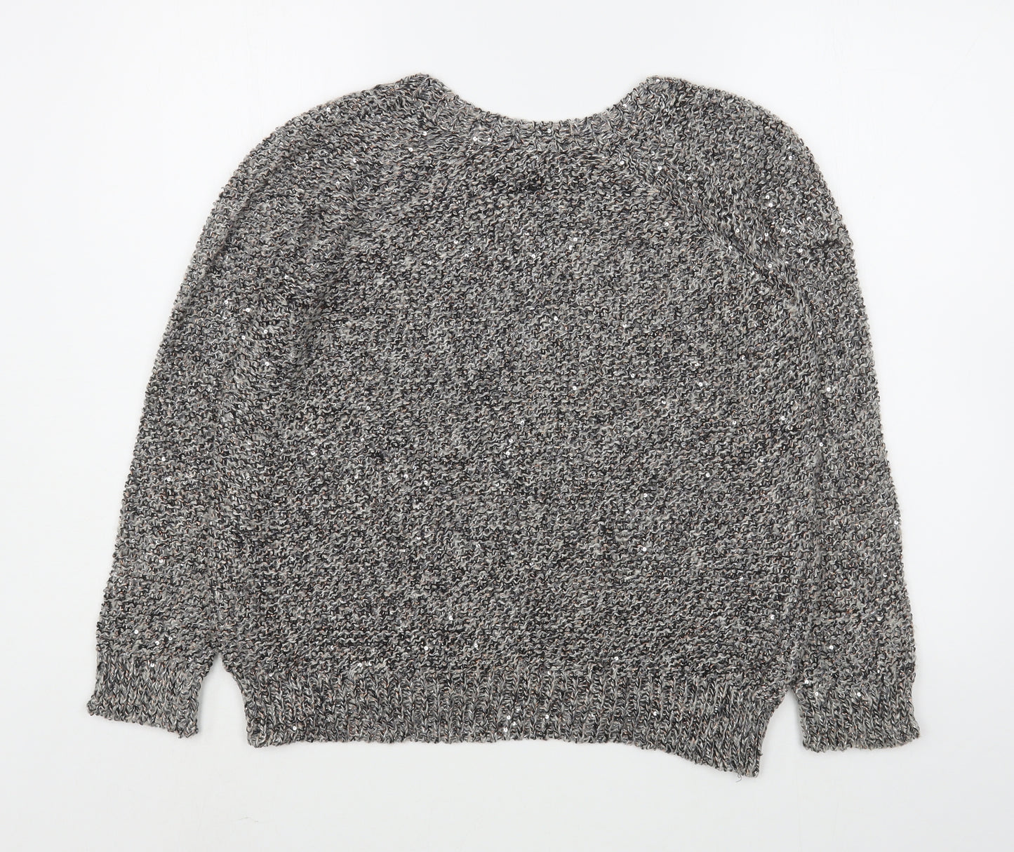 Dorothy Perkins Womens Grey Boat Neck  Polyester Pullover Jumper Size 8