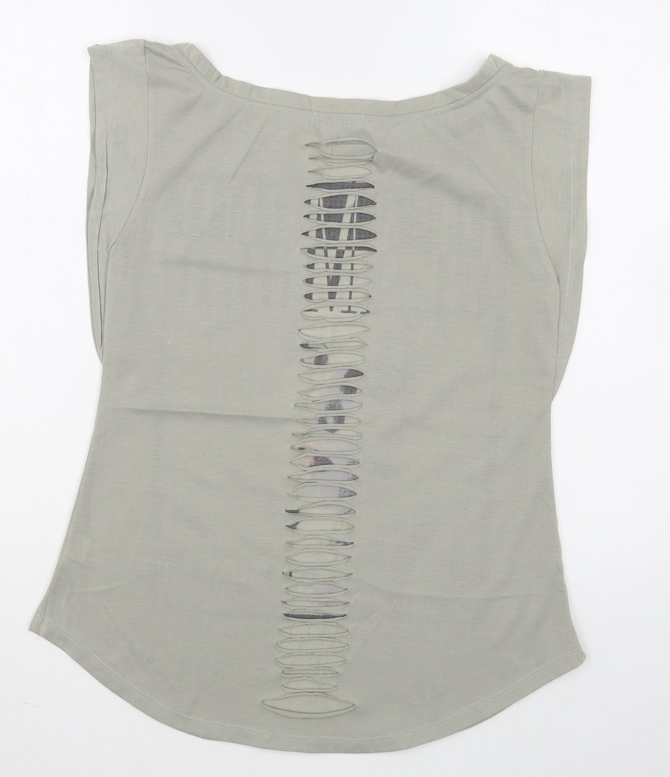 Voodoo Womens Green  100% Cotton Basic T-Shirt Size 14 Boat Neck