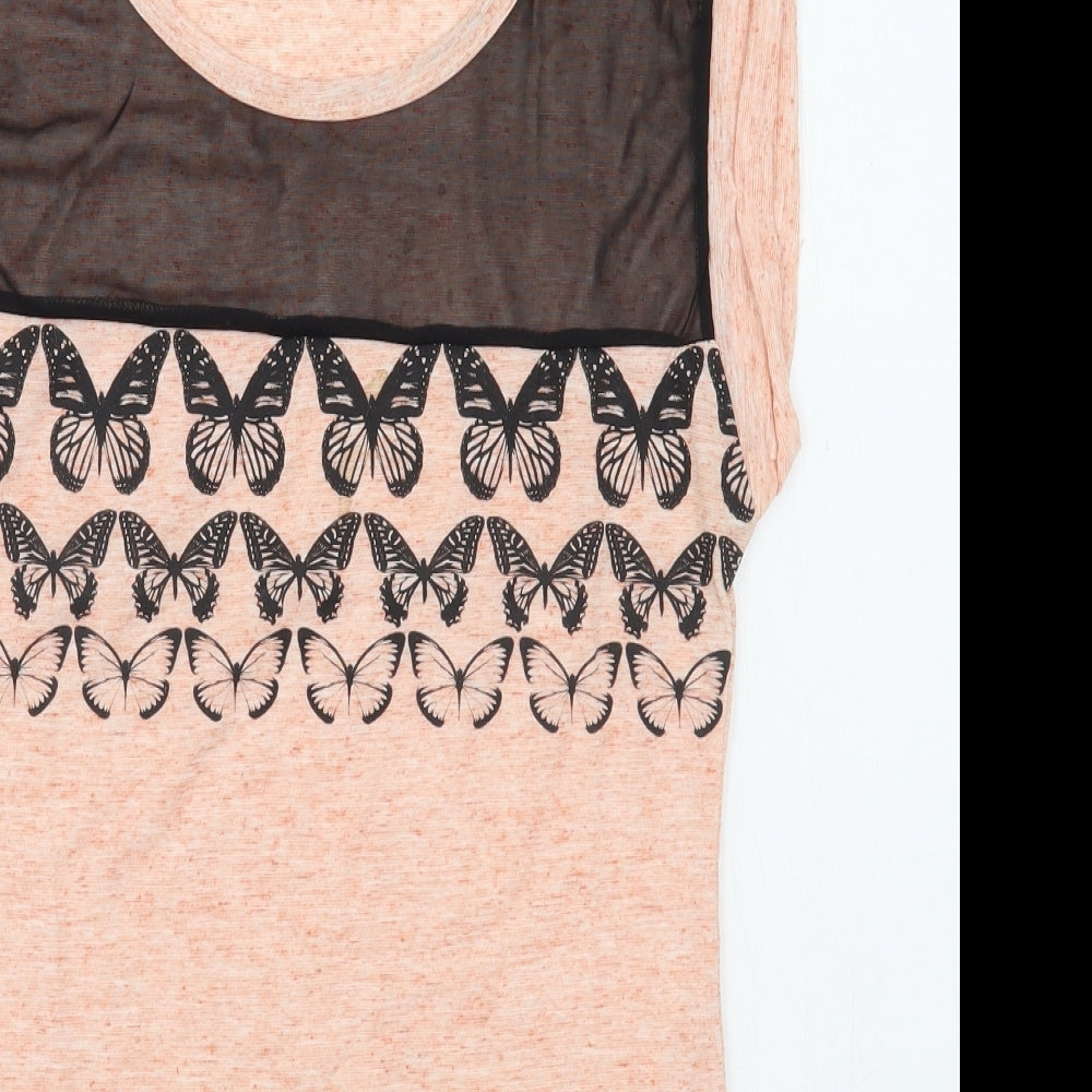 Chemistry Womens Pink  100% Cotton Basic T-Shirt Size S Scoop Neck