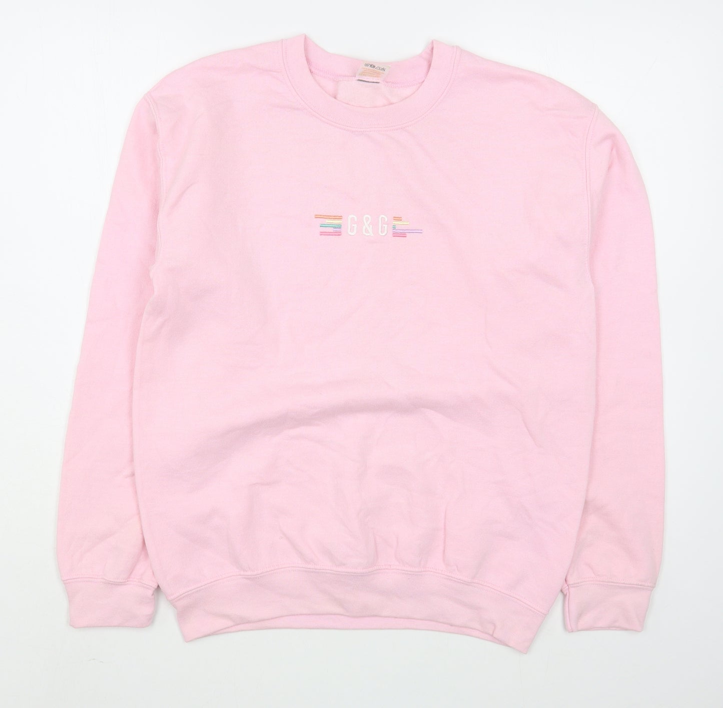 G&G Womens Pink  Cotton Pullover Sweatshirt Size S  Pullover