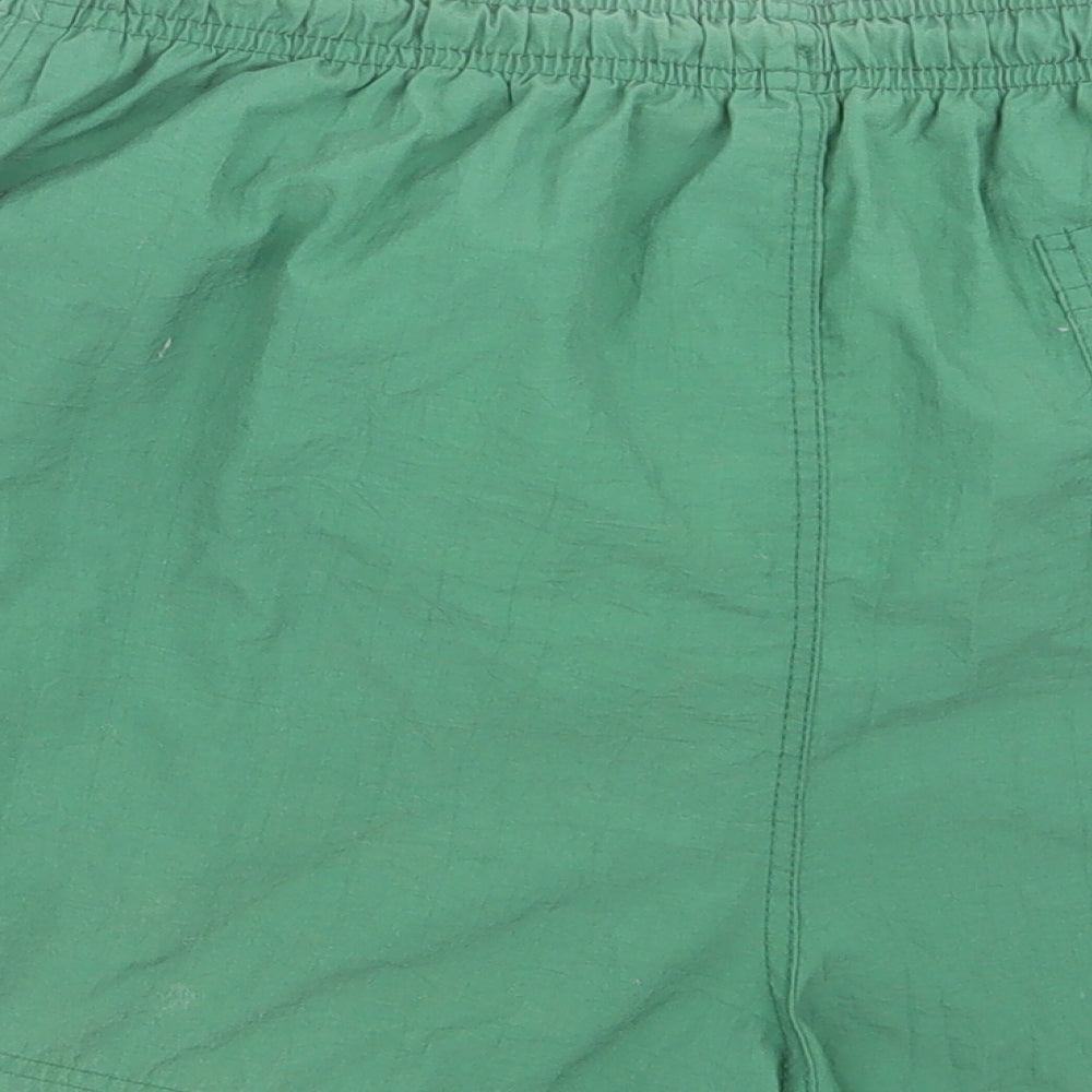 ST BENARD Mens Green  Nylon Sweat Shorts Size S  Regular Tie