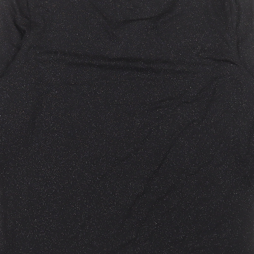 Marks and Spencer Womens Black  Acrylic Basic T-Shirt Size 20 Crew Neck