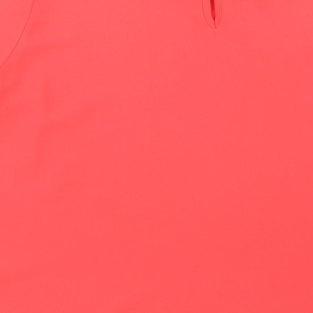 F&F Womens Pink  Polyester Basic Blouse Size 16 Crew Neck