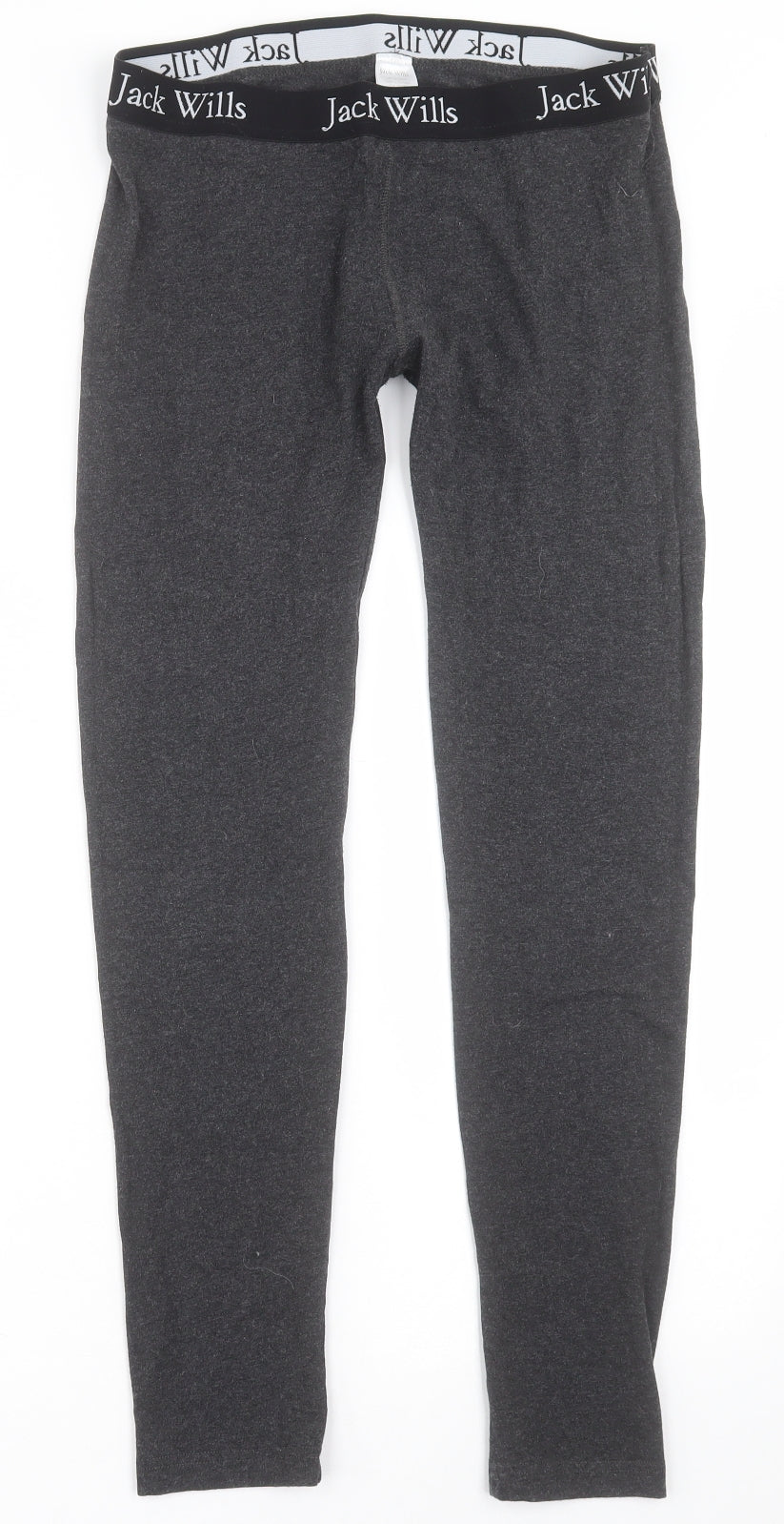 Jack Wills Womens Grey  Cotton Capri Leggings Size 12 L30 in