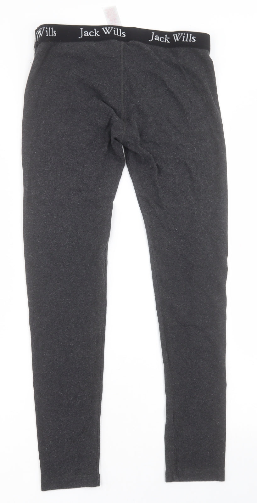 Jack Wills Womens Grey  Cotton Capri Leggings Size 12 L30 in