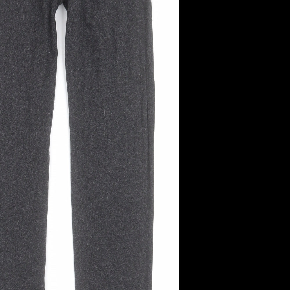 Jack Wills Womens Grey  Cotton Capri Leggings Size 12 L30 in