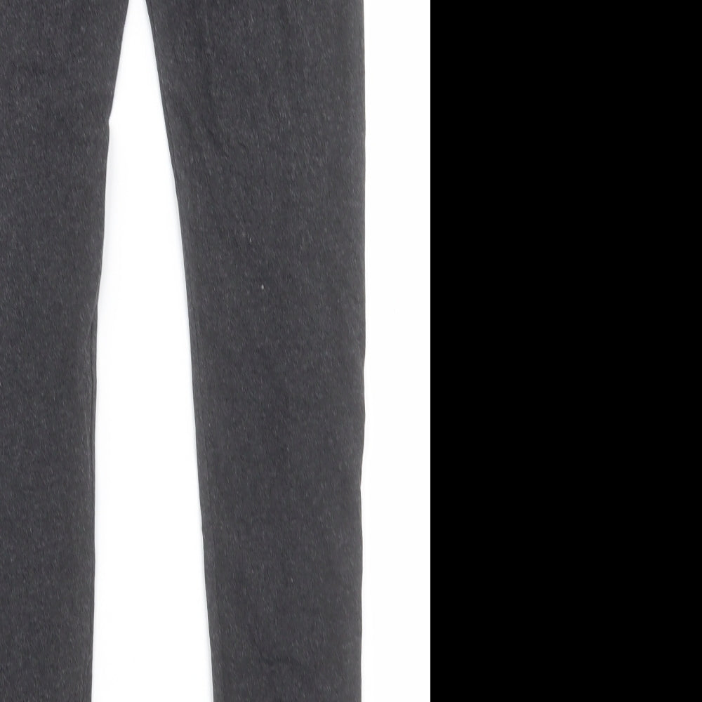 Jack Wills Womens Grey  Cotton Capri Leggings Size 12 L30 in