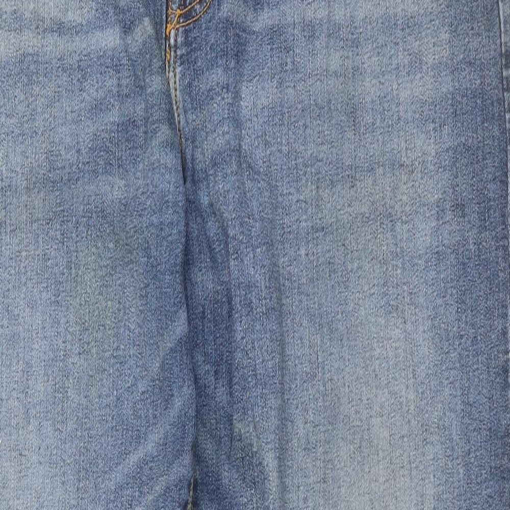 Easy Mens Blue  Cotton Straight Jeans Size 36 in L30 in Regular Button