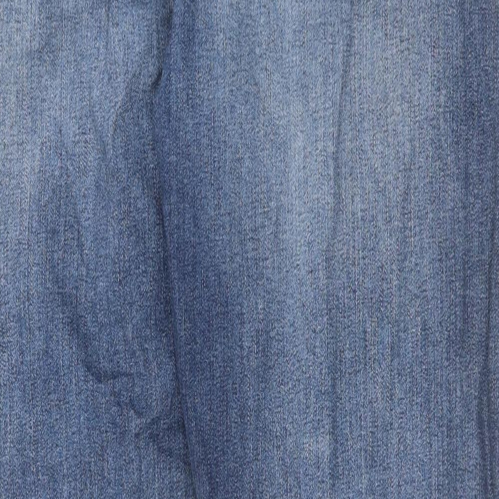 Easy Mens Blue  Cotton Straight Jeans Size 36 in L30 in Regular Button