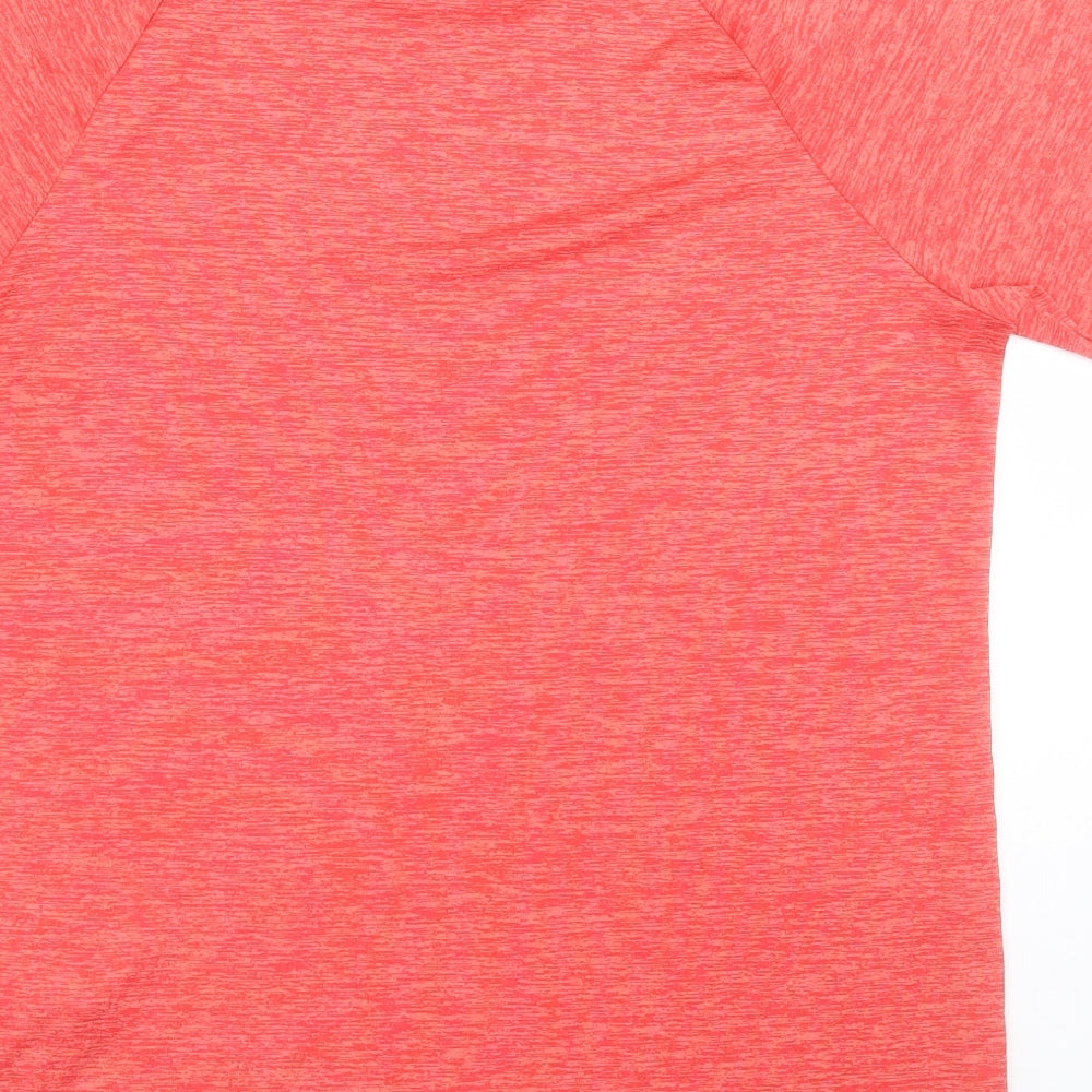 Under armour Mens Red  Polyester Basic T-Shirt Size S Crew Neck Pullover