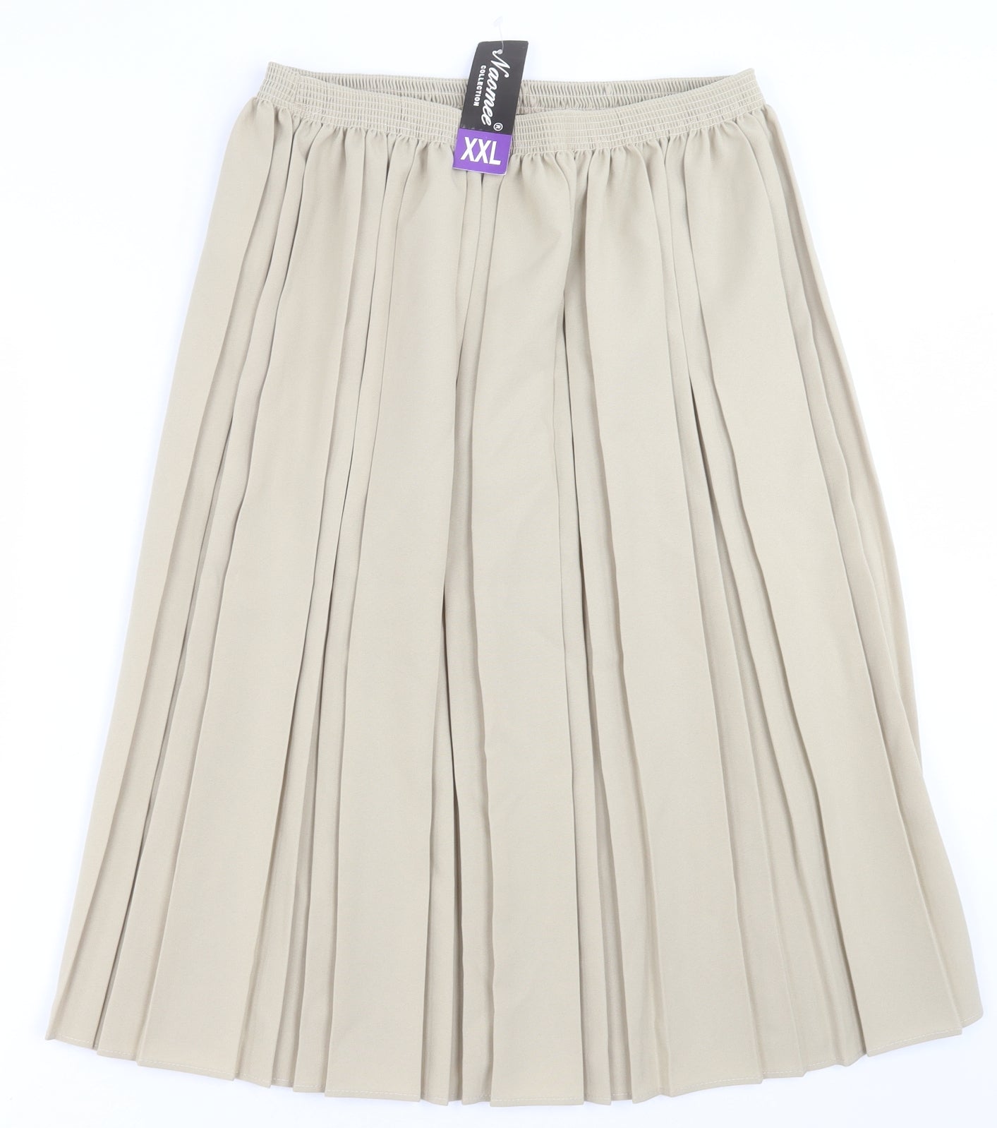 Naomee Womens Beige  Polyester A-Line Skirt Size 2XL