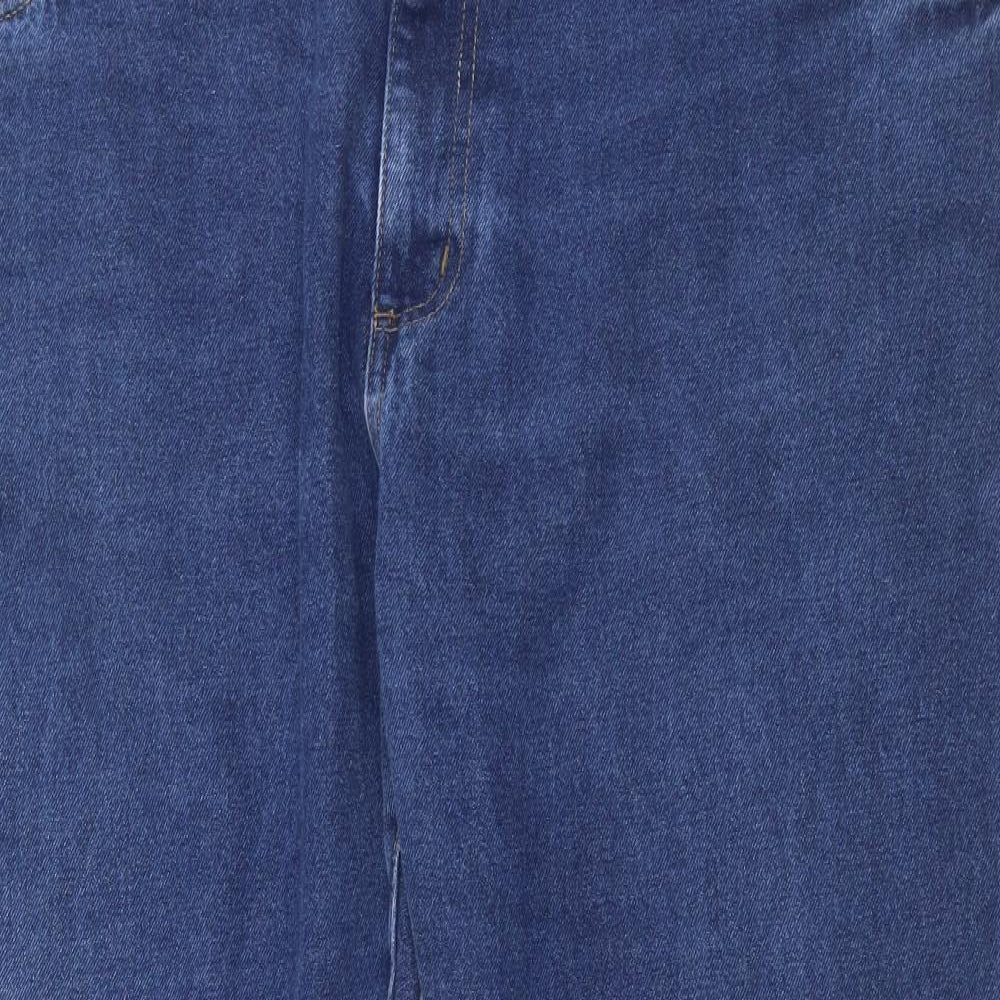 union blues Mens Blue  Cotton Straight Jeans Size 44 in L29 in Regular Button