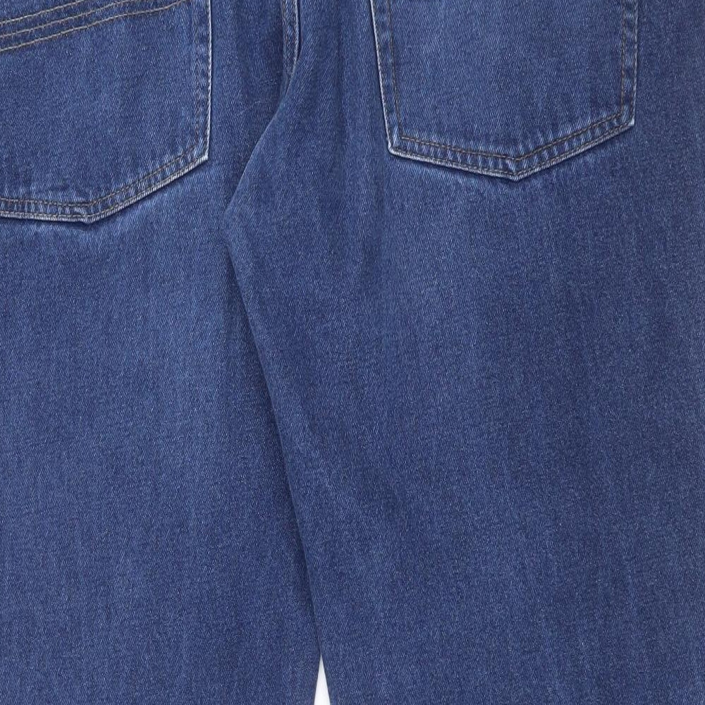 union blues Mens Blue  Cotton Straight Jeans Size 44 in L29 in Regular Button