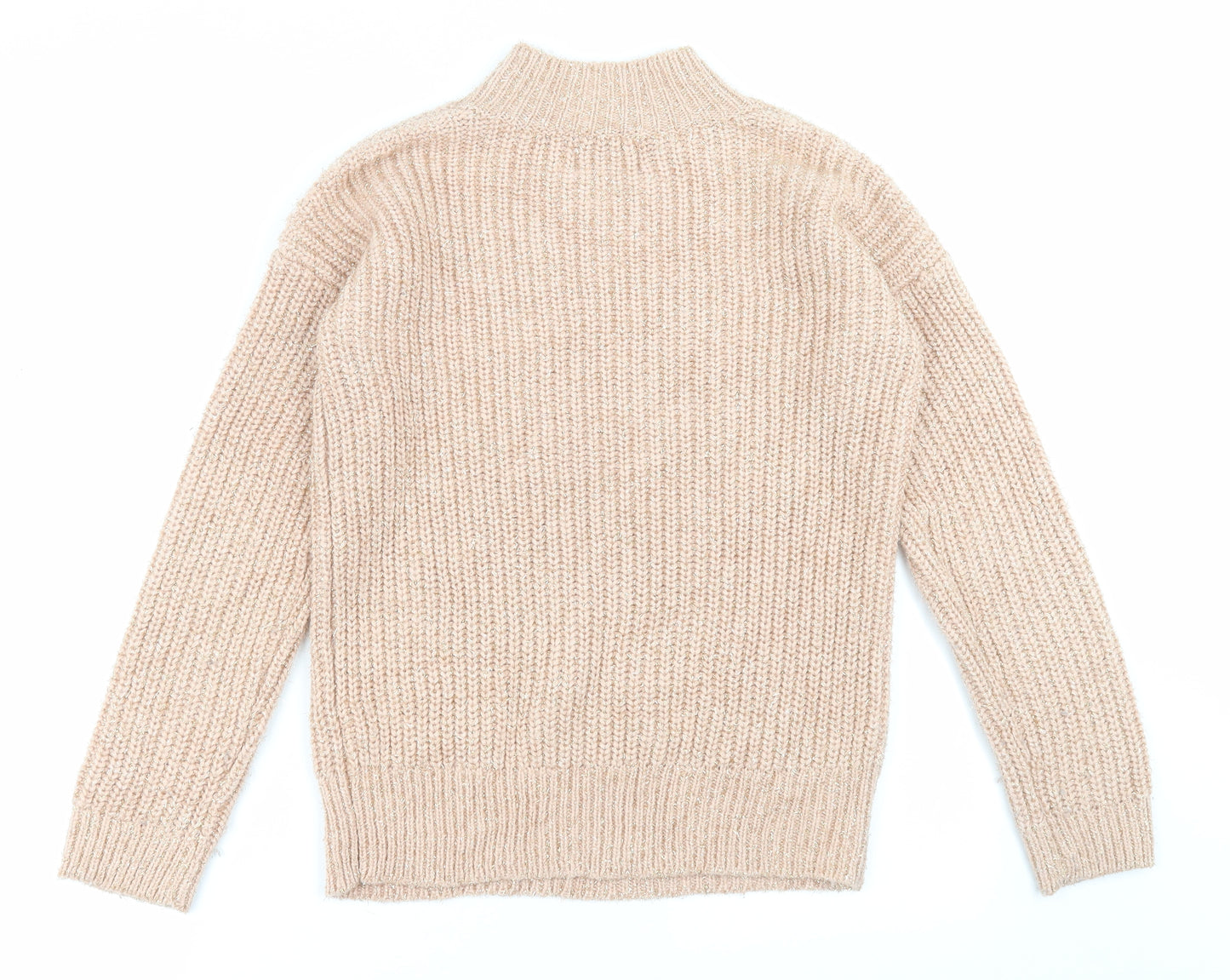 Papaya Womens Pink High Neck  Acrylic Pullover Jumper Size S