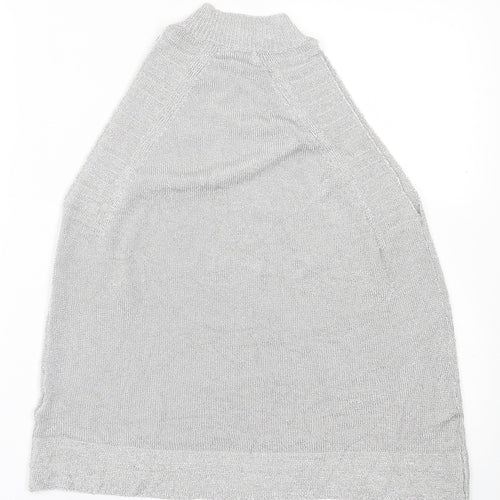 Topshop Womens Silver  Viscose Basic Tank Size M Halter