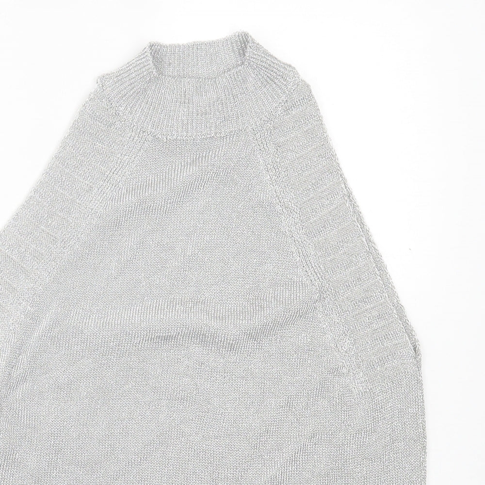 Topshop Womens Silver  Viscose Basic Tank Size M Halter
