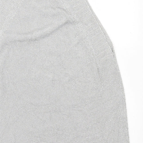 Topshop Womens Silver  Viscose Basic Tank Size M Halter