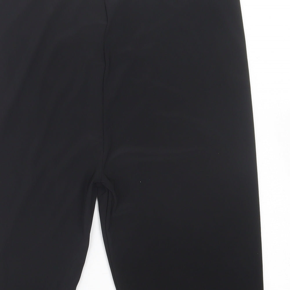 PRETTYLITTLETHING Womens Black  Polyester Biker Shorts Size 12 L10 in Regular Pull On