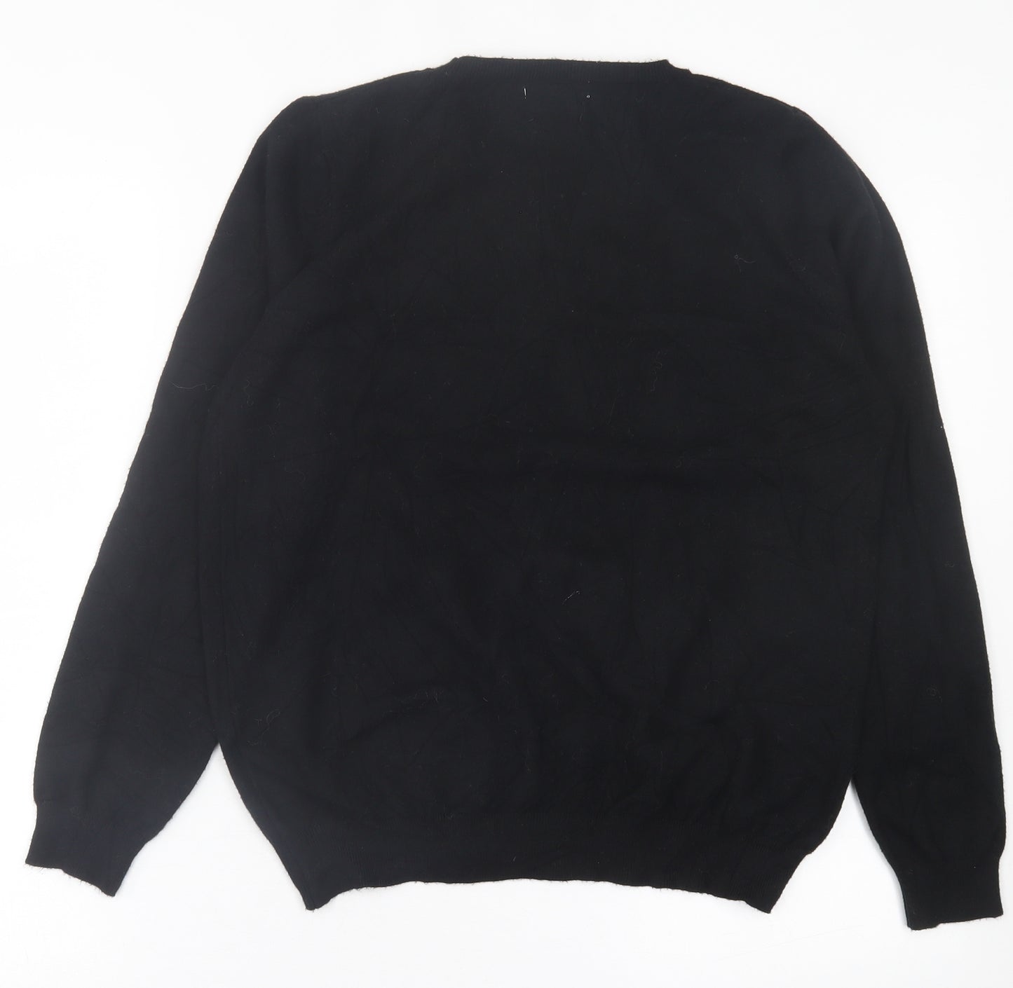 F&F Womens Black Crew Neck  Viscose Pullover Jumper Size 16   - Christmas Jumper