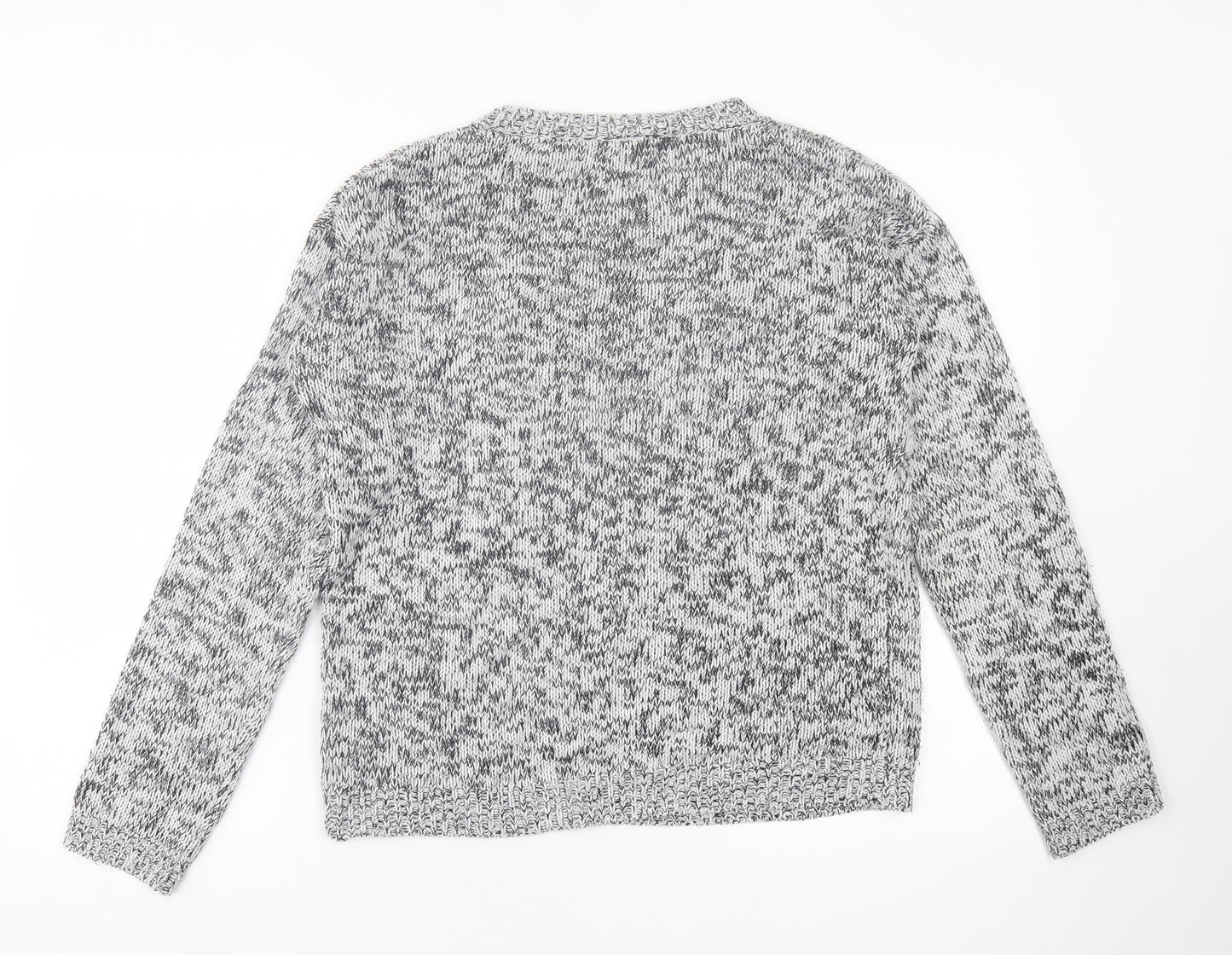 New Look Girls Grey Crew Neck  Acrylic Pullover Jumper Size 14-15 Years  Pullover